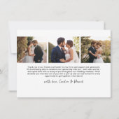 写真付き結婚式の御礼カード サンキューカード (裏面)