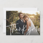 写真付き結婚式の御礼カード サンキューカード (正面)