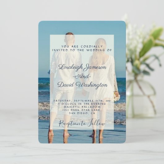 写真付き結婚式招待状 招待状 (スタンド正面)