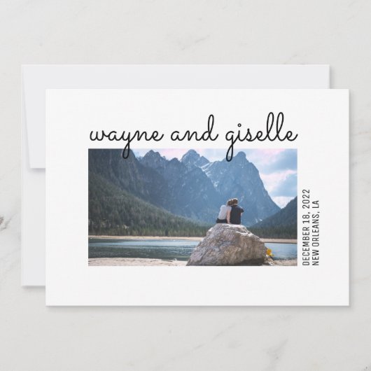 写真付き結婚式招待状 招待状 (正面)