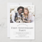 写真付き結婚1周年招待状 招待状 (正面)