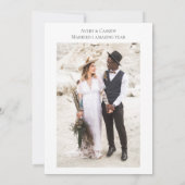 写真付き結婚1周年記念招待状 招待状 (裏面)