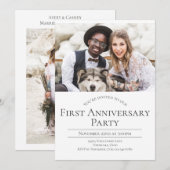 写真付き結婚1周年記念招待状 招待状 (正面/裏面)