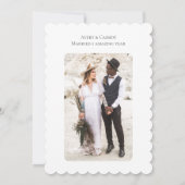 写真付き結婚1周年記念招待状 招待状 (裏面)