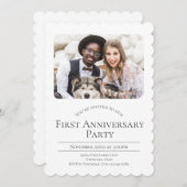 写真付き結婚1周年記念招待状 招待状 (正面/裏面)