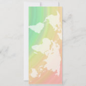 写真付き航空券の保存日付 招待状 (裏面)