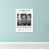 写真付き葬儀のお別れ会の案内 キャンバスプリント (インサイチュ (ウッドフロア))