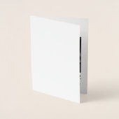 写真付き葬儀のお別れ会・生前葬の案内 箔カード (正面)