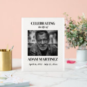 写真付き葬儀のお知らせ 生前の記念と追悼式 アクリルサイン (ウェディング)