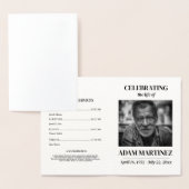 写真付き葬儀のお知らせ 生前の記念式 箔カード (ディスプレー)