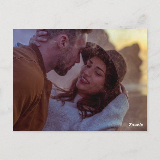 写真付き装飾結婚式招待状 ポストカード (裏面)