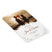 写真付き装飾結婚式招待状 マグネット (右側)