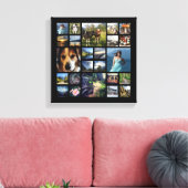 写真付き角形写真グリッド キャンバスプリント (インサイチュ (リビング))