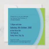 写真付き誕生日招待状 :: 円形 4SQ 招待状 (裏面)