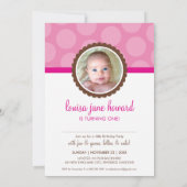 写真付き誕生日招待状 :: 4ページのかわいいデザイン 招待状 (裏面)