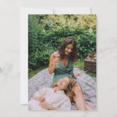 写真付き赤面のブライドメイド提案 ノートカード (裏面)