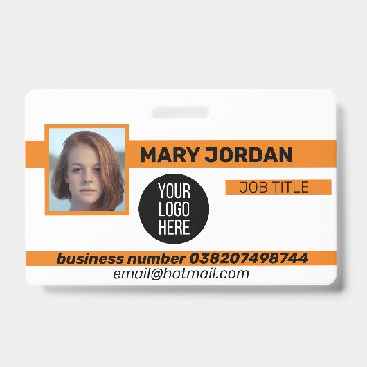 写真付き身分証明書のバッジ バッジ (正面)