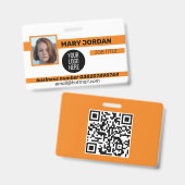 写真付き身分証明書のバッジ バッジ (正面＆裏面)