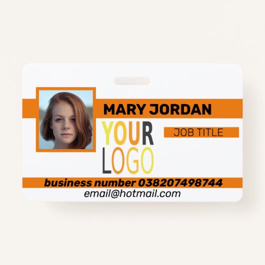 写真付き身分証明書のバッジ バッジ (正面)