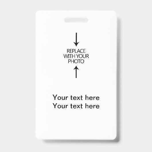 写真付き身分証明書の従業員のバッジ バッジ (正面)