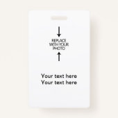 写真付き身分証明書の従業員のバッジ バッジ (正面)