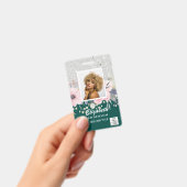 写真付き身分証明書 従業員 ビップパス ガーリー グリッター フラワーズ バッジ (手持ち)