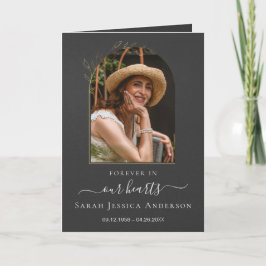 写真付き追悼カード お悔やみ状と写真の感謝カード サンキューカード