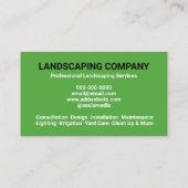 写真付き造園名刺 名刺 (裏面)