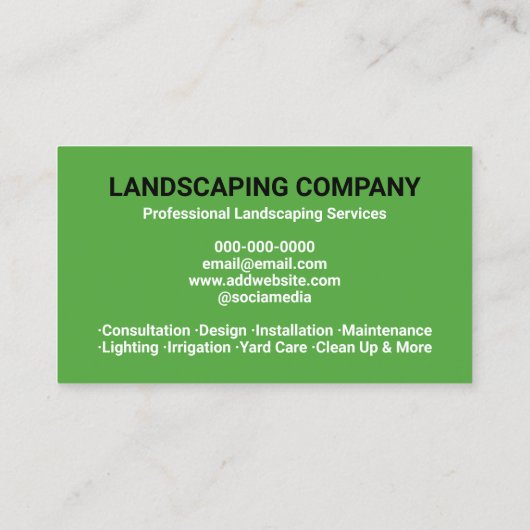 写真付き造園名刺 名刺 (裏面)