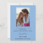 写真付き青ありがとう牧草地開花コレクション サンキューカード (裏面)