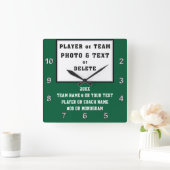 写真付き高校高生ナイトギフトアイディア スクエア壁時計 (ホーム)