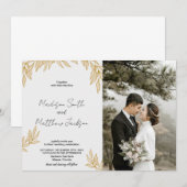 写真付き麦の結婚式招待状 招待状 (正面/裏面)