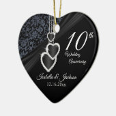 写真付き10回目結婚のブラックオニックス セラミックオーナメント (左)