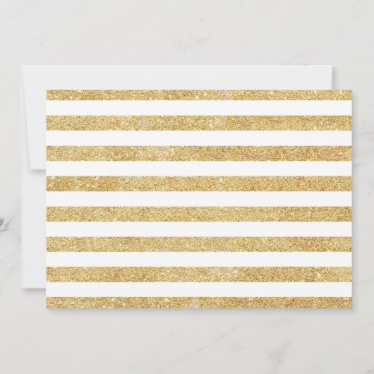 写真付き15周年記念 - ゴールド ホワイト 招待状 (裏面)