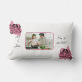 写真付き2周年記念ラブバード アウトドアクッション (正面)