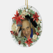 写真付き2面のメモリアルクリスマス装飾品 セラミックオーナメント (右)