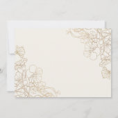 写真付き30周年記念 – アイボリー金ゴールドフローラ 招待状 (裏面)