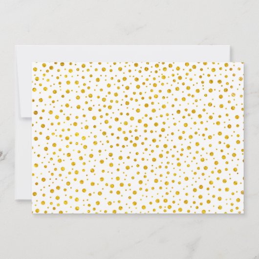 写真付き35周年記念 - ホワイトゴールド 招待状 (裏面)