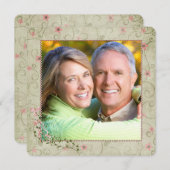 写真付き40周年記念パーティー 招待状 (正面/裏面)