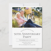 写真付き50周年結婚記念日招待状 招待状 (正面)