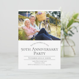 写真付き50周年結婚記念日招待状 招待状