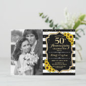 写真付き50周年記念 - ヒマワリ 招待状 (スタンド正面)