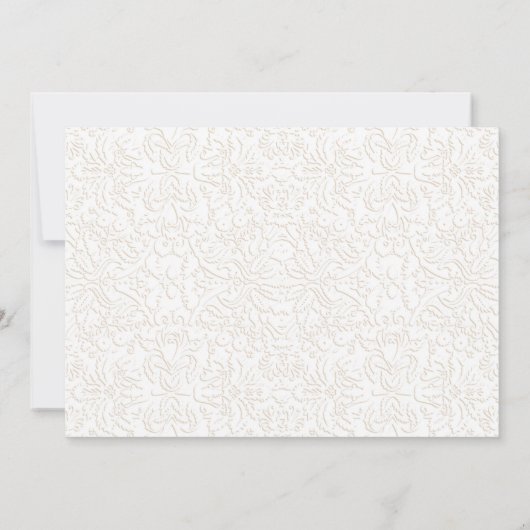 写真付き50周年記念 - ホワイトゴールド 招待状 (裏面)