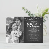 写真付き65周年記念 - 黒板と白 招待状 (スタンド正面)