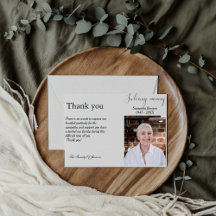 写真付き お悔やみ 参列者への感謝を伝えるカード