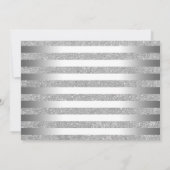 写真付き エレガント シルバー 50歳の誕生日 招待状 (裏面)