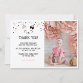 写真付き キティ キャット お礼カード 招待状 (正面)