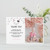 写真付き キティ キャット お礼カード 招待状 (スタンド正面)