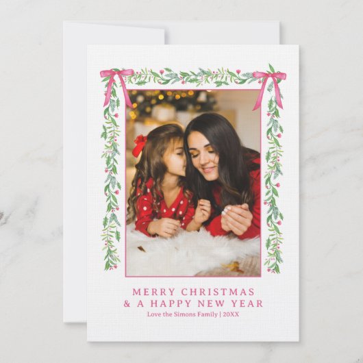 写真付き グランミレニアル エバーグリーン スワッグ | 写真 招待状 (正面)