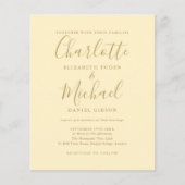 写真付き バタカップイエロー 結婚式招待状 (正面)